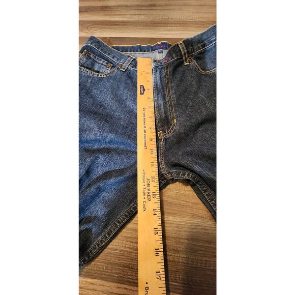 Vintage Tommy Hilfiger W32 Men's Straight Leg Jeans - Dark Wash. 1170 - Picture 4 of 9